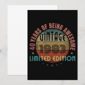 TRENDY PHANTASTISCHEN JAHR GEBURTSTAG GESCHENKE EINLADUNG (Vorne/Hinten)