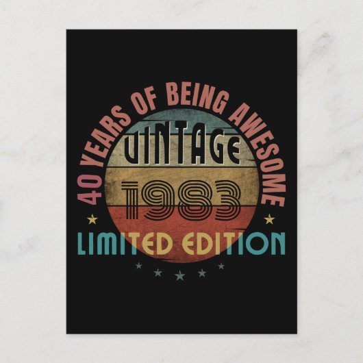 TRENDY PHANTASTISCHEN JAHR GEBURTSTAG GESCHENKE POSTKARTE (Vorderseite)