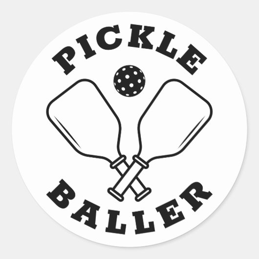 Trendy Pickle Baller Runder Aufkleber (Vorderseite)