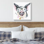 Trendy Pig Leinwanddruck (Insitu (Schlafzimmer))