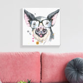 Trendy Pig Leinwanddruck (Insitu (Wohnzimmer))