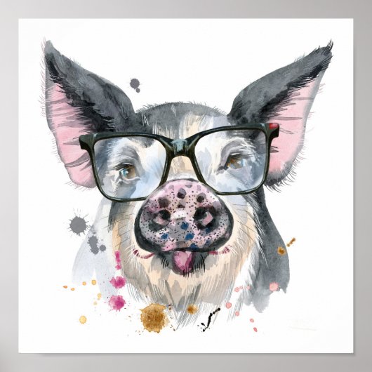 Trendy Pig Poster (Vorne)