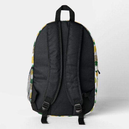 Trendy Pineappel Pattern Bedruckter Rucksack (Rückseite)
