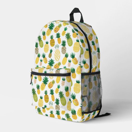 Trendy Pineappel Pattern Bedruckter Rucksack (Rückseitige Ecke Rechts)
