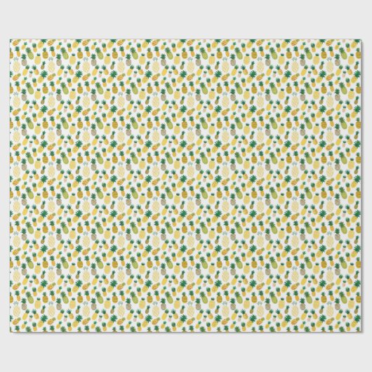 Trendy Pineappel Pattern Geschenkpapier (Flach)