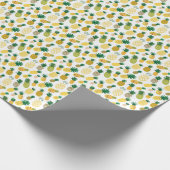 Trendy Pineappel Pattern Geschenkpapier (Ecke)