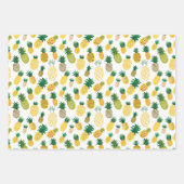 Trendy Pineappel Pattern Geschenkpapier Set (Vorderseite)