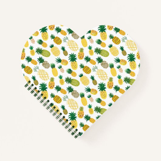 Trendy Pineappel Pattern Notizblock (Vorderseite)