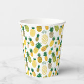 Trendy Pineappel Pattern Pappbecher (Rückseite)