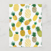 Trendy Pineappel Pattern Postkarte (Vorderseite)