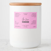 Trendy Pink 2 OZ Kosmetische Flasche Wasserdicht E Lebensmitteletikett (Vorderseite)
