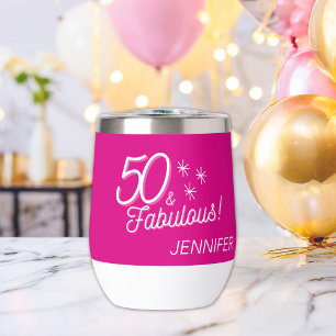 Trendy Pink 50 und prächtig Geburtstag