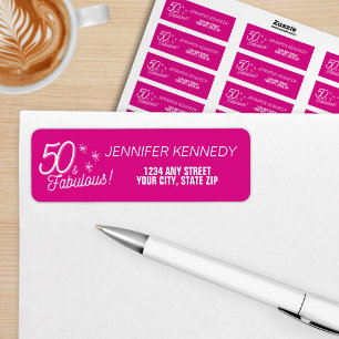 Trendy Pink 50 und prächtig Geburtstag