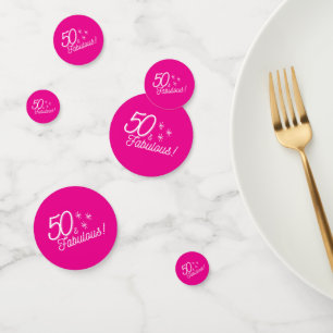 Trendy Pink 50 und prächtig Geburtstag Konfetti