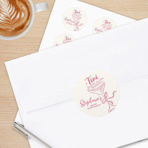 Trendy Pink A Tini Bit Ältere 30. Geburtstag Runder Aufkleber