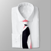 Trendy Pink Abstrakt Strip Muster Krawatte (Gebunden)