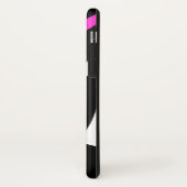Trendy Pink and Black Zebra Strip Phone Case (Hinten/Links)