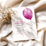 Trendy Pink Balloon 30th Birthday Einladung<br><div class="desc">Embrace the 30th chapter of your life with our stylish and unique birthday invitations. With chic typography and a 'thirty' balloon string over a white background,  our invites are sure to set the tone for a birthday party that will be remembered for years to come.</div>