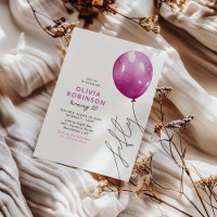 Trendy Pink Balloon 50. Geburtstag