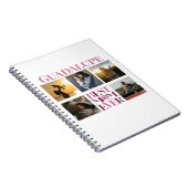 Trendy Pink Beste Mama je Fotolage Notizblock (Rechte Seite)