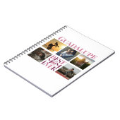 Trendy Pink Beste Mama je Fotolage Notizblock (Linke Seite)