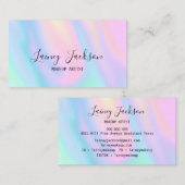 Trendy Pink Blau Pastellfarben abstrakte lila Well Visitenkarte (Vorne/Hinten)