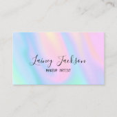 Trendy Pink Blau Pastellfarben abstrakte lila Well Visitenkarte (Vorderseite)