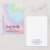 Trendy Pink Blue Green Jewelier Earring Display Visitenkarte (Vorne/Hinten)