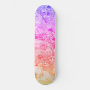 Trendy Pink Blue Purple Green Modern Colorful Skateboard