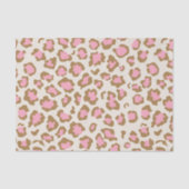 Trendy Pink Brown Leopard Spots Boho Decoupage Seidenpapier (Vorderseite)