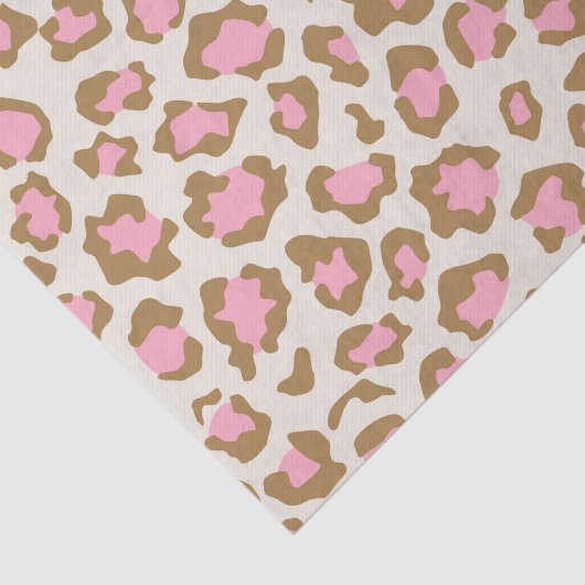 Trendy Pink Brown Leopard Spots Boho Decoupage Seidenpapier (Ausschnitt)