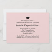 Trendy Pink Class 20XX Abschluss Foto Collage Einladung (Rückseite)