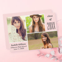 Trendy Pink Class 20XX Abschluss Foto Collage