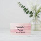 Trendy Pink Contemporary Führungskraft Manager Visitenkarte (Stehend Vorderseite)