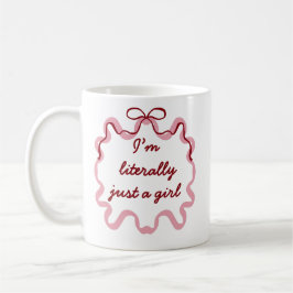 Trendy Pink Coquette-Bogenband-Tasse Kaffeetasse