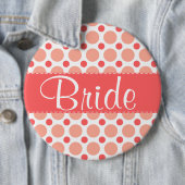 Trendy Pink & Coral Polka Dots Button (Beispiel)