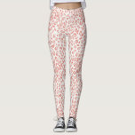 Trendy Pink Cornflakes Leggings<br><div class="desc">Niedliche und trendige weibliche Leggings mit handgezeichneten Mustern aus Korallenrosa-Leoparden.</div>