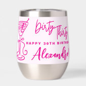 Trendy Pink Dirty 30. Geburtstag (Rückseite)