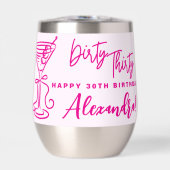 Trendy Pink Dirty 30. Geburtstag (Vorderseite)