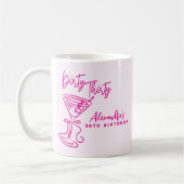 Trendy Pink Dirty Thirty 30th Birthday Kaffeetasse (Links)