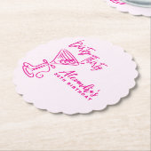 Trendy Pink Dirty Thirty 30th Birthday Untersetzer (angewinkelt)