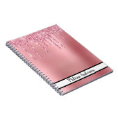 Trendy Pink Driving Glitzer Notizblock (Rechte Seite)