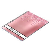 Trendy Pink Driving Glitzer Notizblock (Linke Seite)