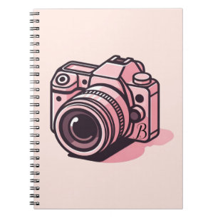 Trendy Pink DSLR-Kamera Fotografie Personalisiert Notizblock