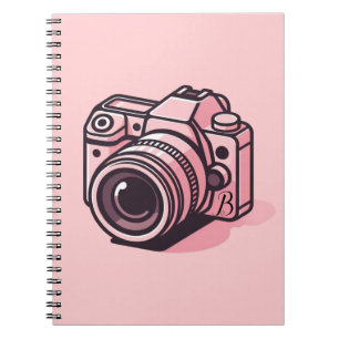 Trendy Pink DSLR-Kamera Fotografie Personalisiert Notizblock