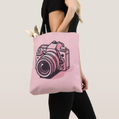Trendy Pink DSLR-Kamera Fotografie Personalisiert Tasche (Von Nahem)