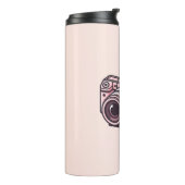 Trendy Pink DSLR-Kamera Fotografie Personalisiert Thermosbecher (Nach links gedreht)
