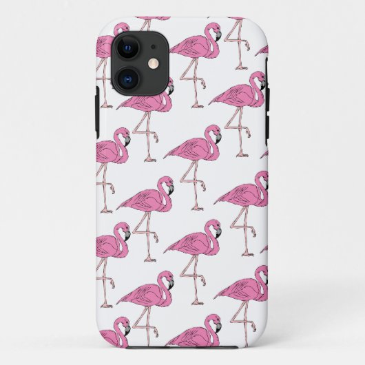 Trendy Pink Flamingo Muster Case-Mate iPhone Hülle (Rückseite)