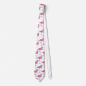 Trendy Pink Flamingo Muster Krawatte (Vorderseite)