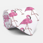 Trendy Pink Flamingo Muster Krawatte (Gerollt)